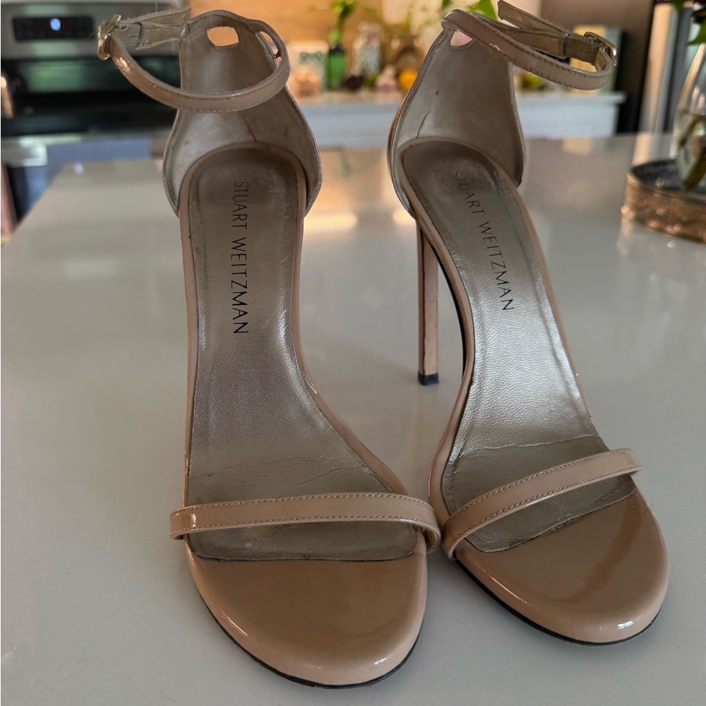 Stuart Weitzman Tan High Heel Sandals
